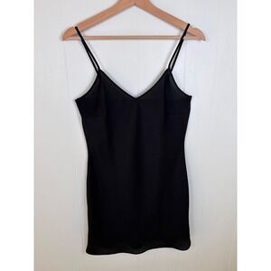 Forever 21 Black Mini Slip Dress Adjustable Straps‎ V Neck Sleeveless Small
